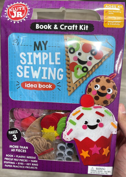 Klutz Jr My Simple Sewing Craft Kit for Kids – Beginner Sewing Projects Ages 4+