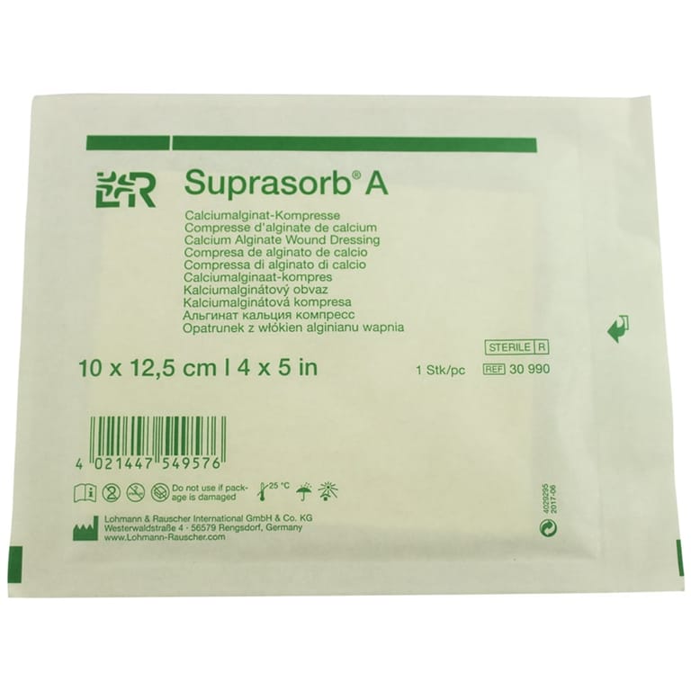 Suprasorb A Calcium Alginate Dressing 4 x 5 Inch Sterile Wound Dressing