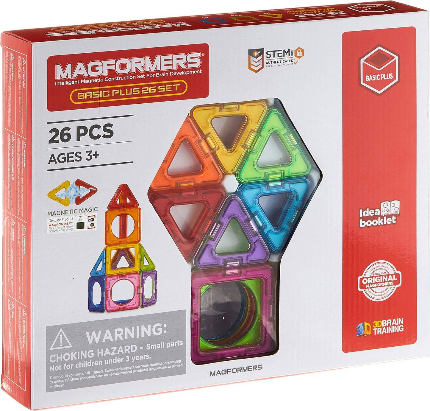 Magformers Basic Plus 26-Piece Magnetic Building Set
