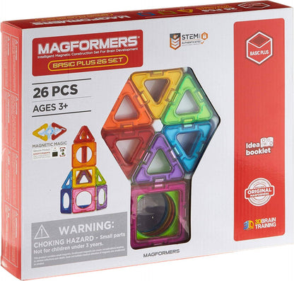 Magformers Basic Plus 26-Piece Magnetic Building Set