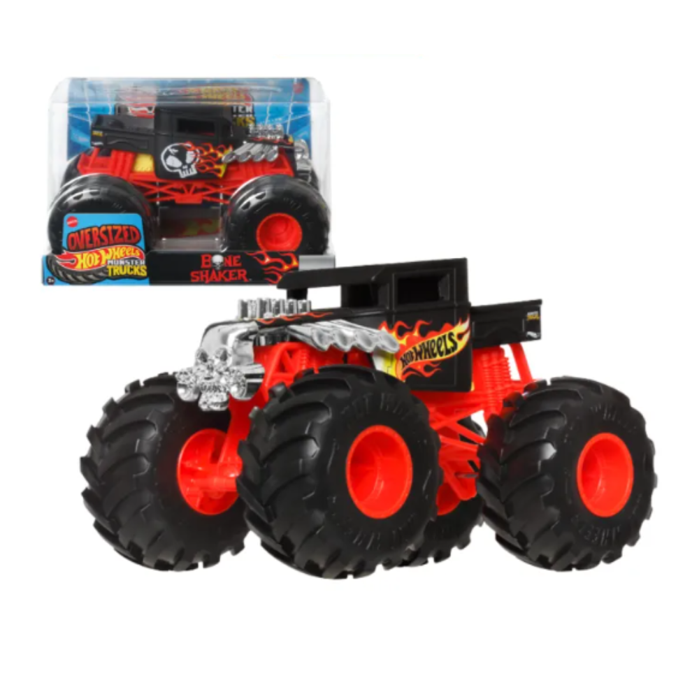 Hot Wheels Monster Trucks Bone Shaker 1:24 Scale Vehicle with Transforming Feature, Ages 3+