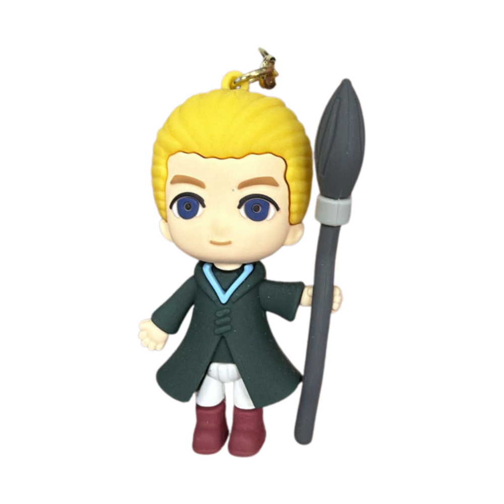 Harry Potter 3D Draco Malfoy Keychain Figure Charm – Metal Keyring Collectible