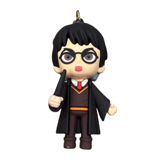 Harry Potter Inspired Chibi 3D Rubber Keychain – Gryffindor Uniform Collectible