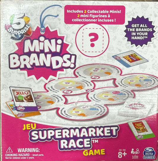 5 Surprise Mini Brands Supermarket Race Board Game