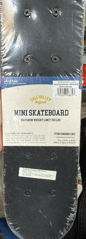Mini Skateboard 17-Inch Cali Valley Original – Green Stripe Design