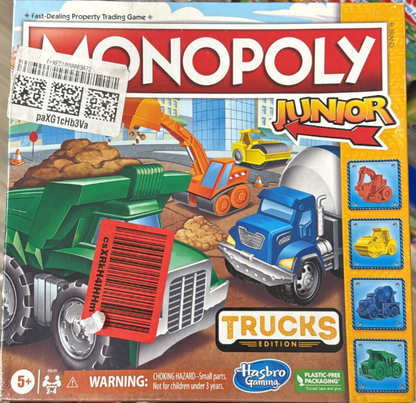 Hasbro Monopoly Junior Board Game for Kids Ages 5+ – Beginner-Friendly Family Board Game
