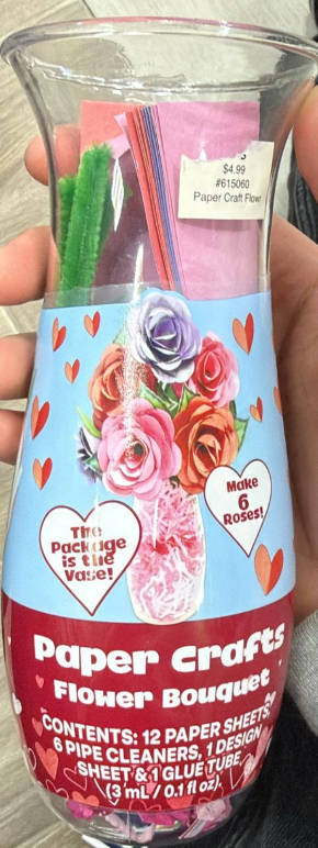 Paper Crafts Flower Bouquet – Make 6 Roses (Package Converts to Vase)