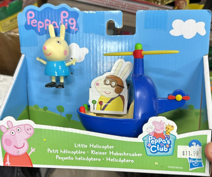 Peppa Pig Little Helicopter Toy with Rebecca Rabbit Figure, Ages 3+ – Peppa’s Adventures Vehicles