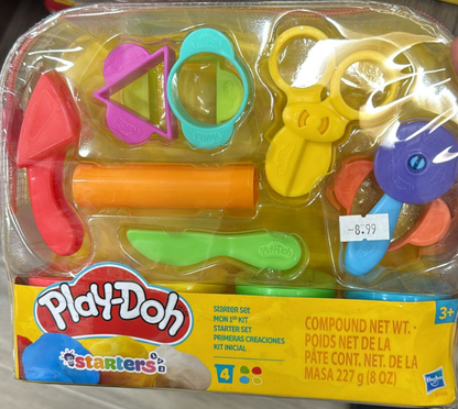 Play-Doh Starter Set – Tools & Playdough (Sculpt ’n Mold Clay, 4-Pack)