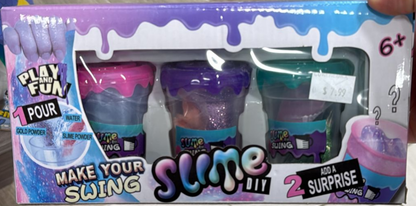 Swing Slime DIY Kit for Kids – Make Your Own Stretchy Slime Art & Craft Playset (Multicolor)