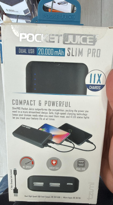 Pocket Juice Slim Pro 20,000mAh Dual USB Portable Power Bank