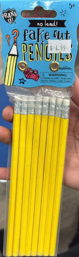 Prank U! Fake Out Pencils (No Lead) – Classic Prank Joke Pencils for Kids & Gags