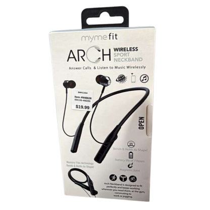 mymefit Arch Wireless Sport Neckband – Flexible HD Audio Bluetooth Headset