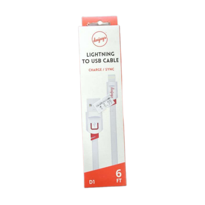 Deejays Lightning to USB Charge & Sync Cable – 6 Ft (Model D1)