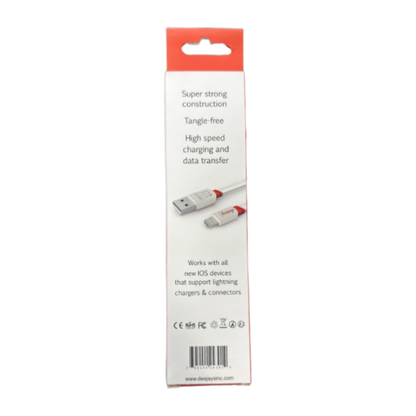 Deejays Lightning to USB Charge & Sync Cable – 6 Ft (Model D1)