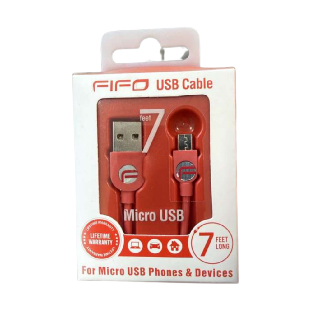 FIFO 7-Foot USB-A to Micro USB Cable – Fast Charging & Data Transfer