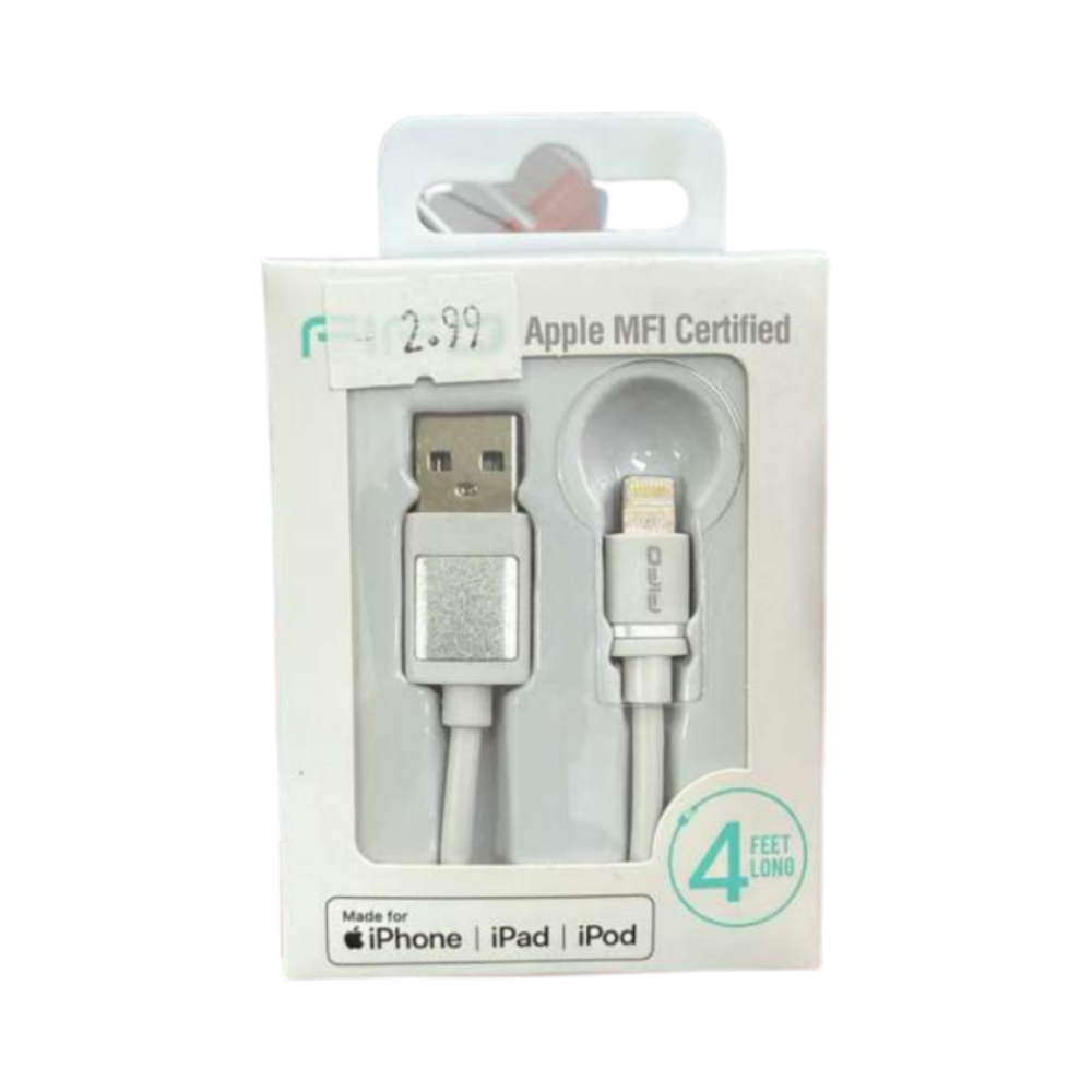 FIFO USB-A to Lightning Cable – Apple MFi Certified (4 Feet)