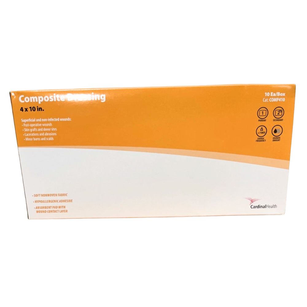 Cardinal Health Composite Adhesive Island Dressing 4 x 10 Inch Sterile Wound Dressing