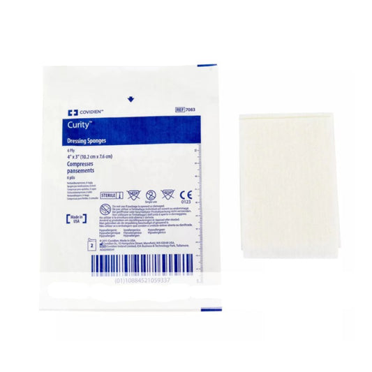 Curity Nonwoven Sponge 3 x 4 Inch 6-Ply Sterile – 2 Per Pack