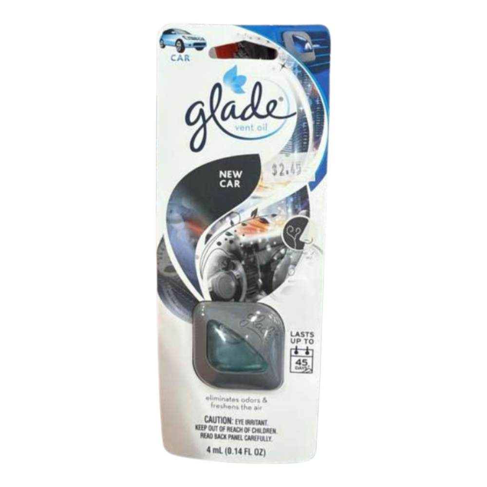 Glade Vent Oil Car Air Freshener – New Car Scent, Gray