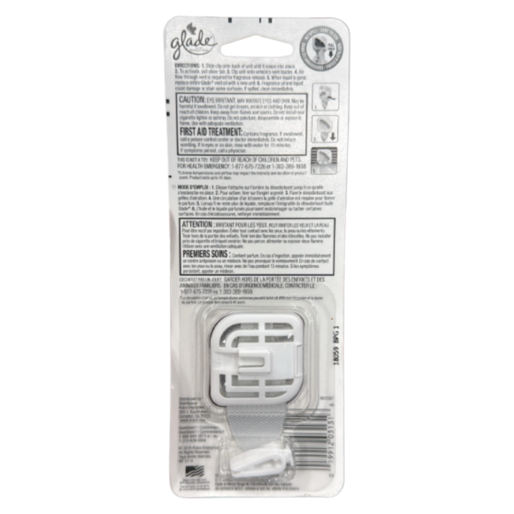 Glade Vent Oil Car Air Freshener – Red Honeysuckle Nectar Scent