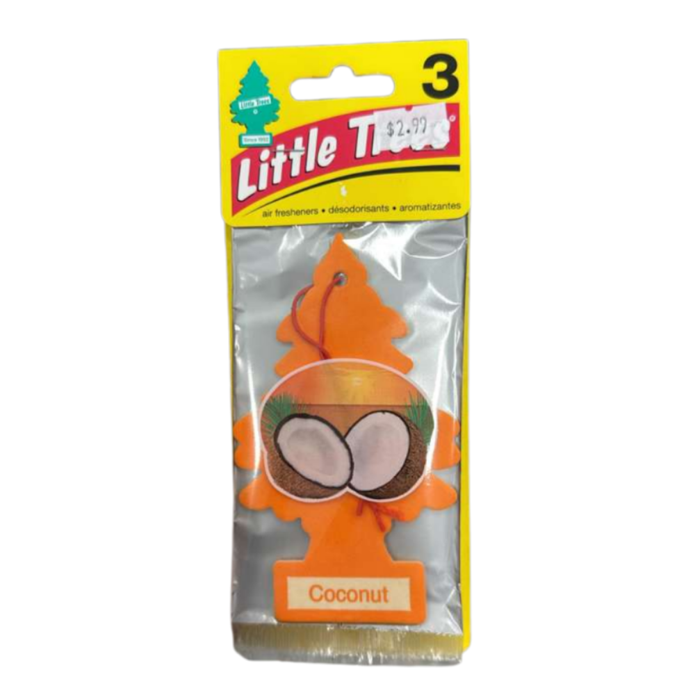 Little Trees Coconut Air Freshener – 1 Pack or 3 Pack Hanging Car Fresheners