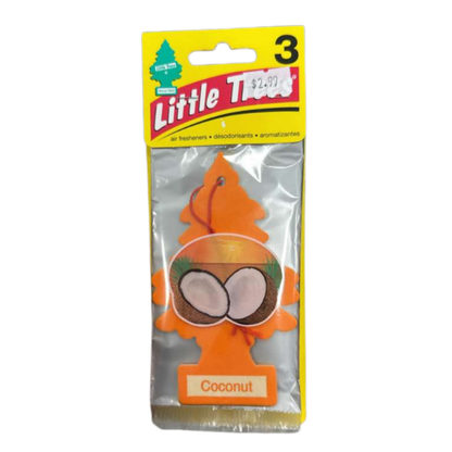 Little Trees Coconut Air Freshener – 1 Pack or 3 Pack Hanging Car Fresheners