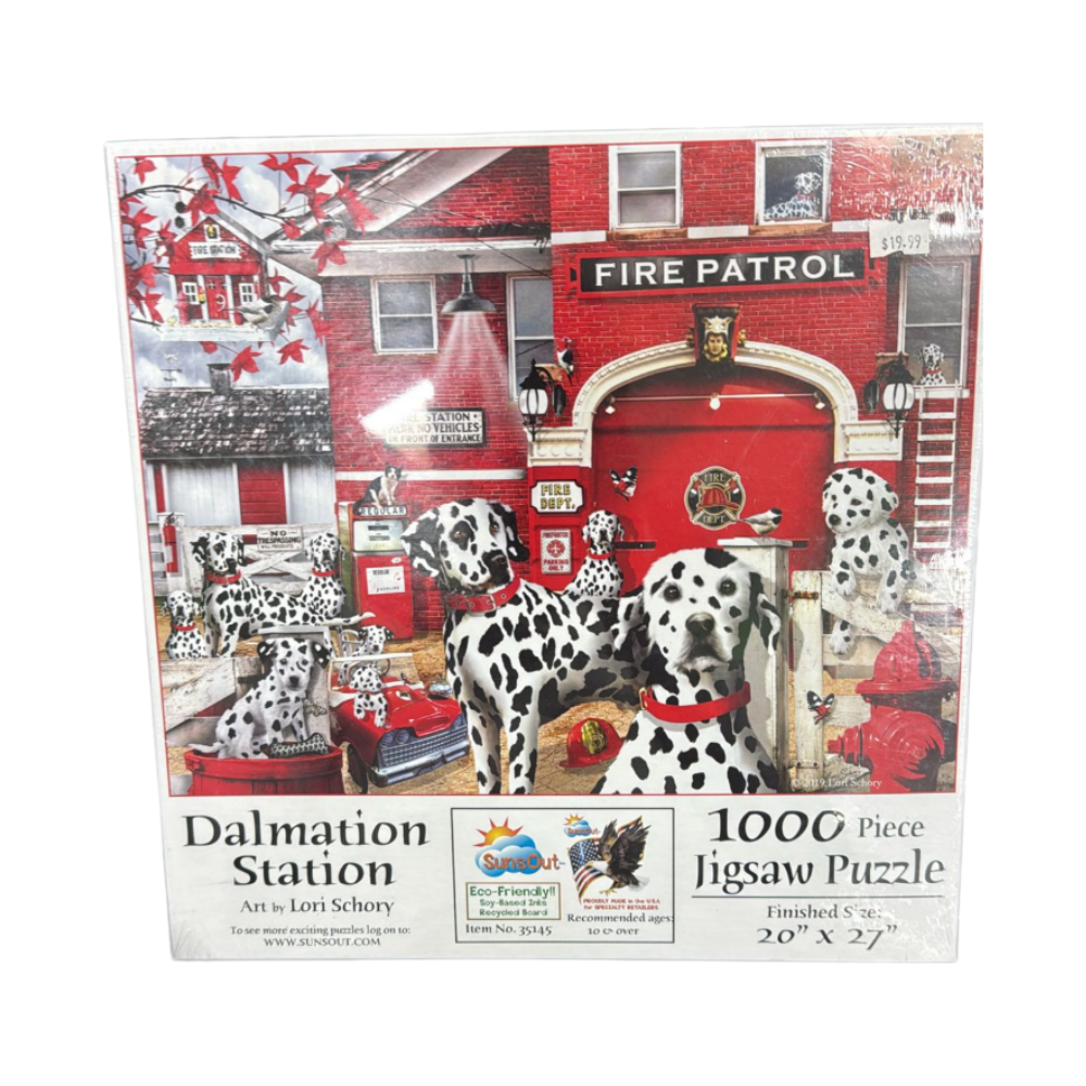 Dalmatian Station 1000-Piece Jigsaw Puzzle by SunsOut – Dog & Animal Puzzle