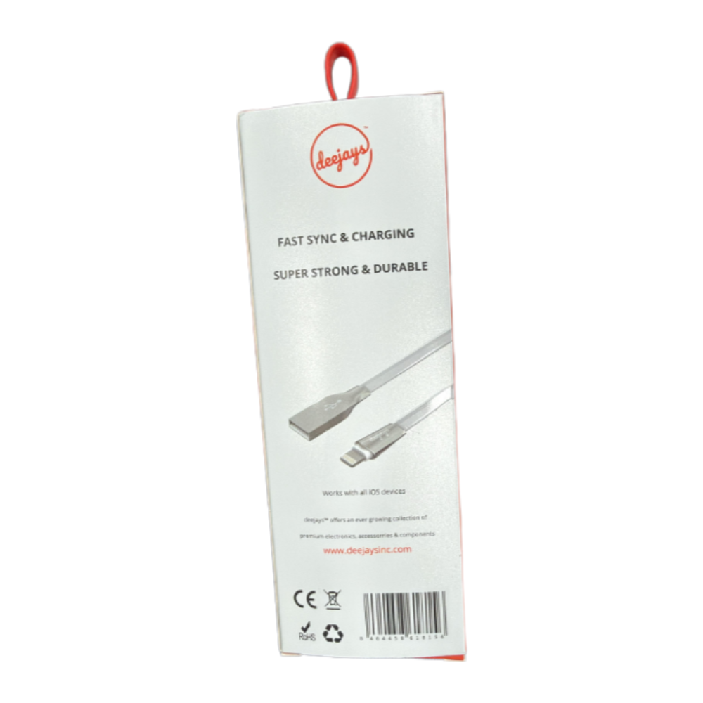 Deejays Lightning USB Sync & Charging Cable 3.0A, 4FT – Model D6