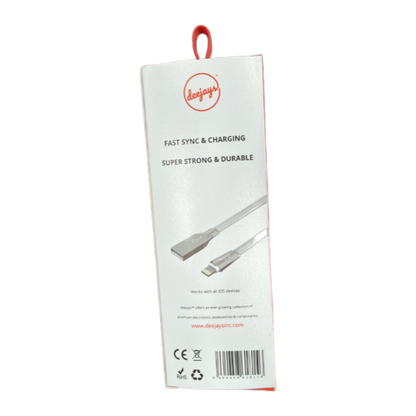 Deejays Lightning USB Sync & Charging Cable 3.0A, 4FT – Model D6