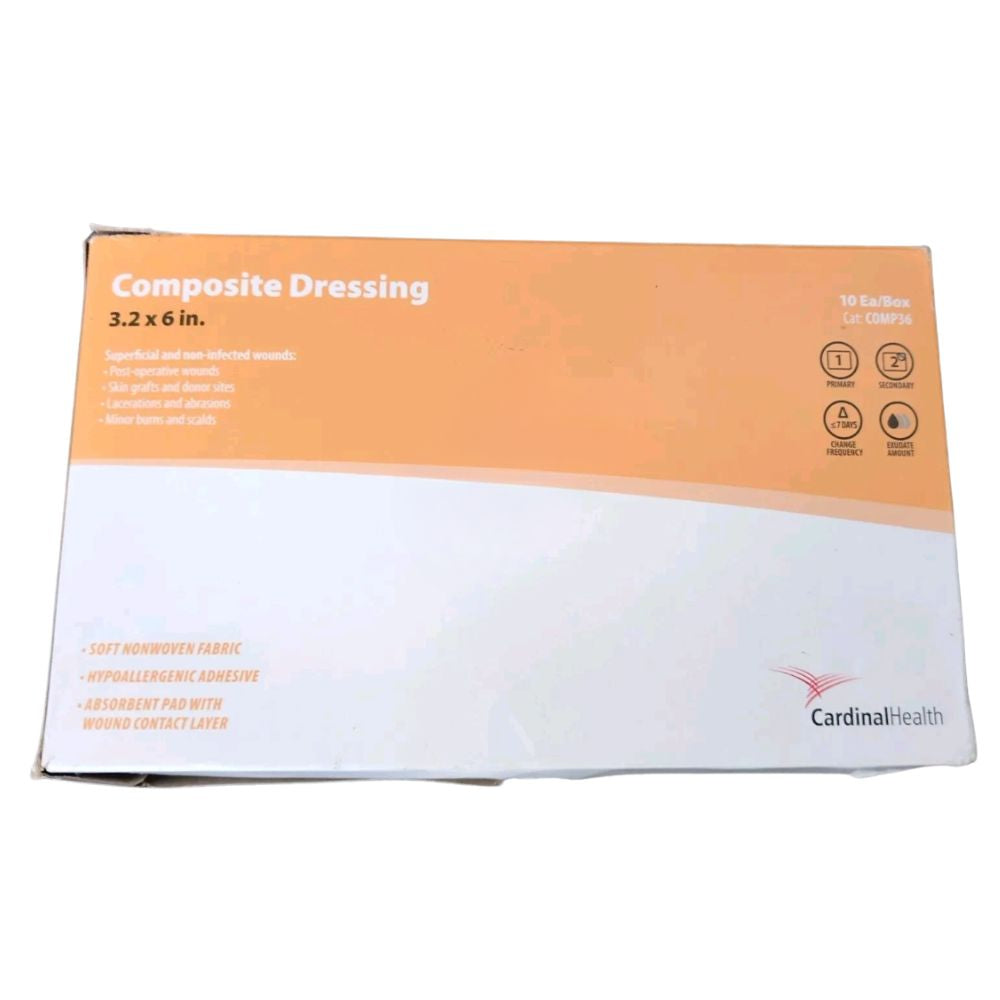 Cardinal Health Composite Adhesive Island Dressing 3.2 x 6 Inch Sterile Wound Dressing