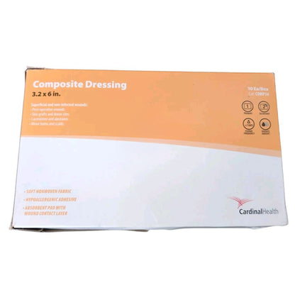 Cardinal Health Composite Adhesive Island Dressing 3.2 x 6 Inch Sterile Wound Dressing
