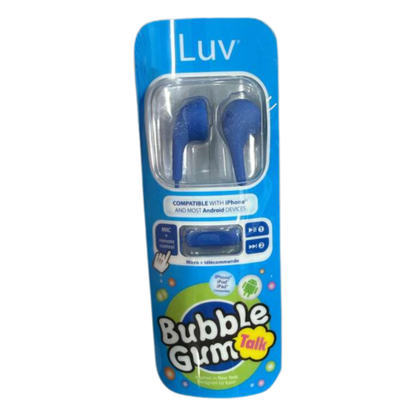 iLuv Bubble Gum Talk Earphones with Mic – Blue or Black
