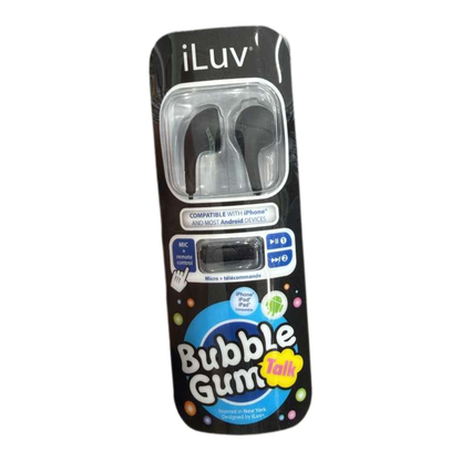 iLuv Bubble Gum Talk Earphones with Mic – Blue or Black