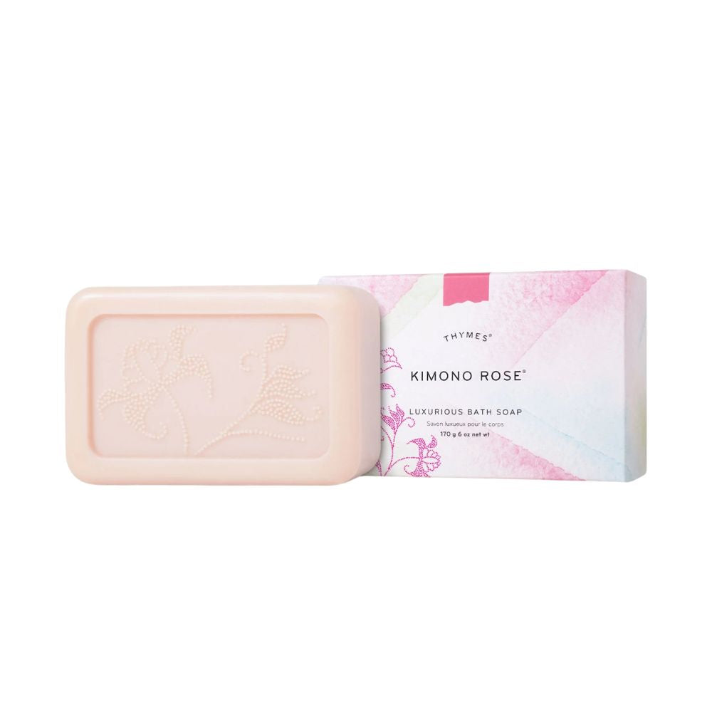 Thymes Kimono Rose Luxury Bar Soap 170g 6 oz