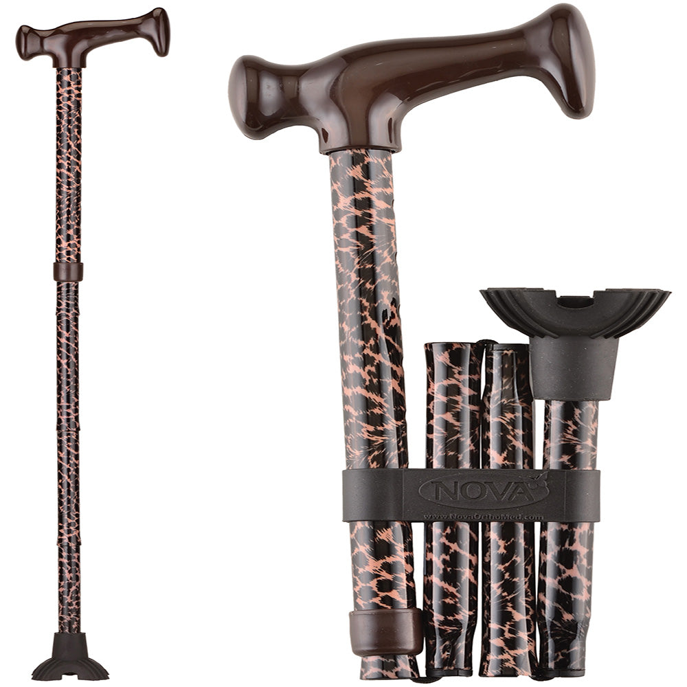 Folding Cane with Mini Quad Tip