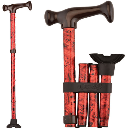 Folding Cane with Mini Quad Tip
