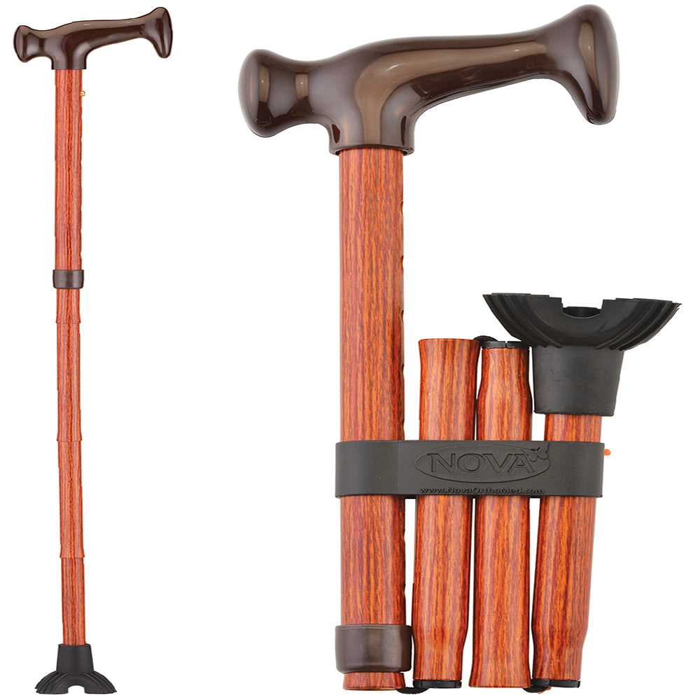Folding Cane with Mini Quad Tip