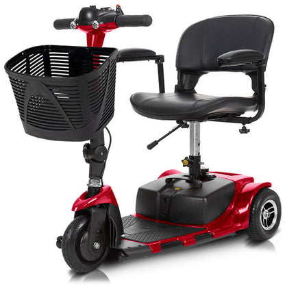 3 Wheel Mobility Scooter - Electric Long Range Powered Wheelchair Red
