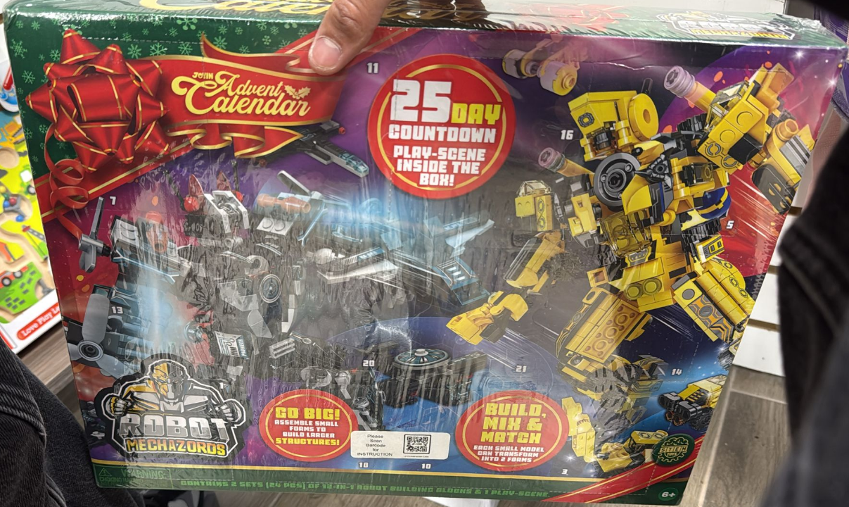 Robot Construction Vehicles Building Blocks Advent Calendar – 24 Days Christmas Countdown for Kids