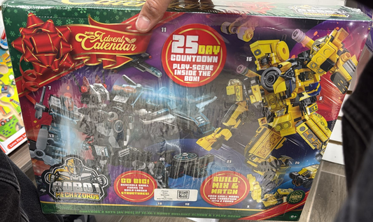 Robot Construction Vehicles Building Blocks Advent Calendar – 24 Days Christmas Countdown for Kids