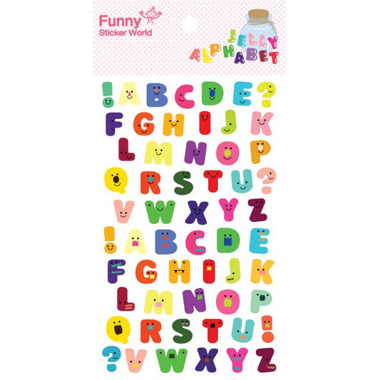 ALPHABETS Gel Stickers Jelly Alphabet – Colorful Epoxy Letter Stickers for Journals, Planners & Scrapbooks