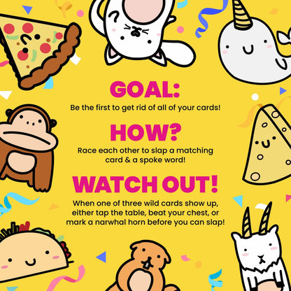 Dolphin Hat Games Taco Cat Goat Cheese Pizza Fast-Paced Party Card Game