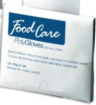 Food Service Glove Foodcare Textured Clear Polyethylene