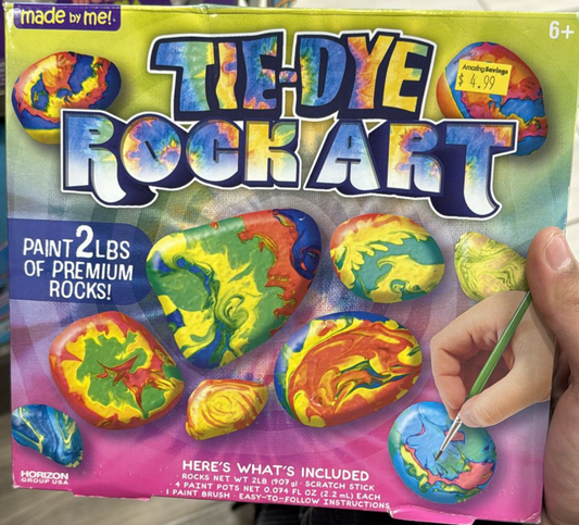 Made By Me Tie-Dye Rock Art Craft Kit Paint Your Own Rocks 2 lb Set