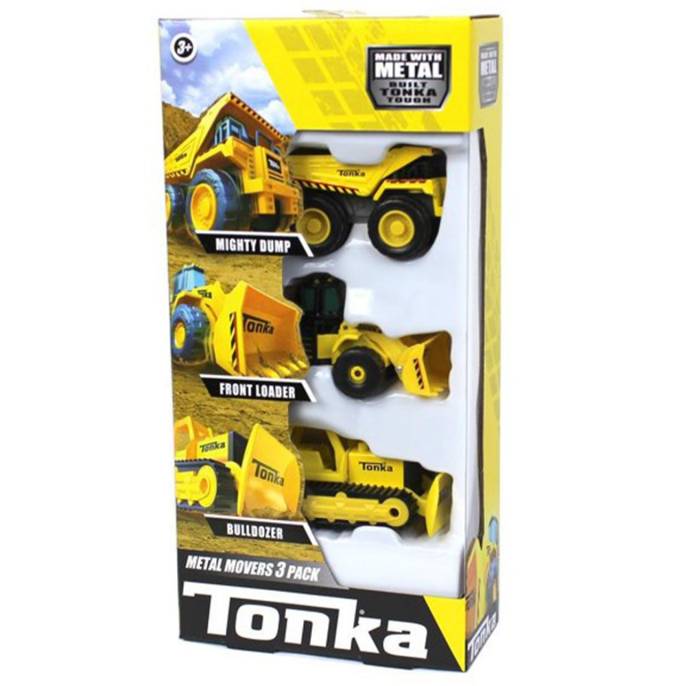 Tonka Metal Movers 3-Pack – Mighty Dump Truck, Front Loader & Bulldozer (Ages 3+)