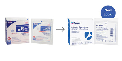 Dukal Sterile Gauze Sponge 4 x 4 Inch 12-Ply Cotton 2 per Pack