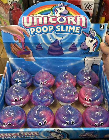 Unicorn Poop Emoji Slime – Magic Galaxy Rainbow Glitter Slime for Kids, Party Favors & Stocking Stuffers