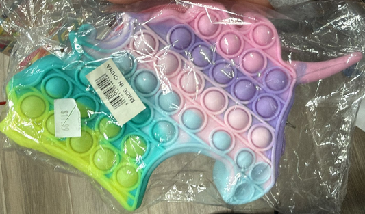 Unicorn Pop It Fidget Toy Silicone Sensory Bubble Toy – Multicolor Stress Relief Toy for Kids and Adults