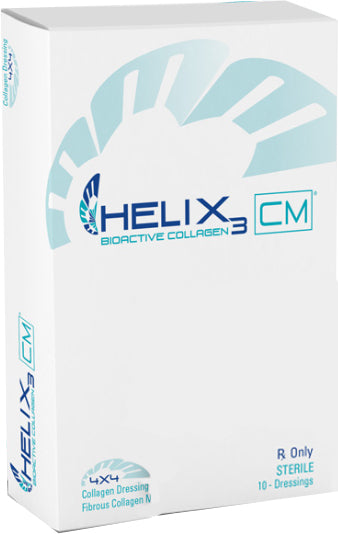 Helix3 Collagen Wound Dressing 4 x 4 Inch Sterile Bovine Collagen Matrix